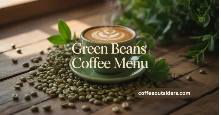 Green beans coffee menu