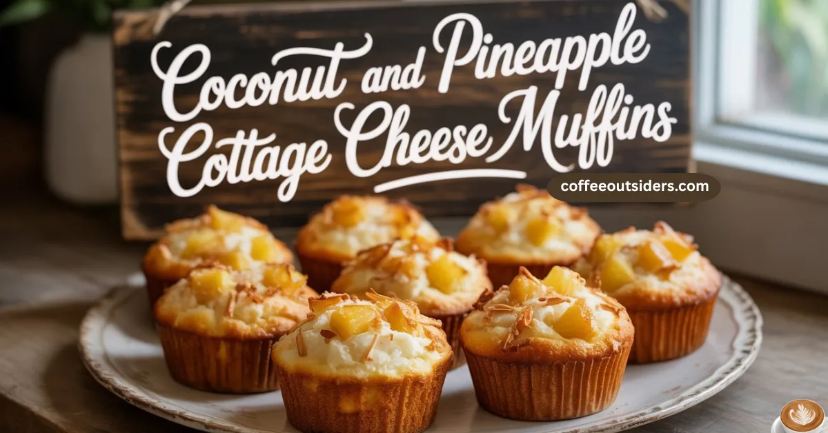 coconut and pineapple cottage cheese muffins